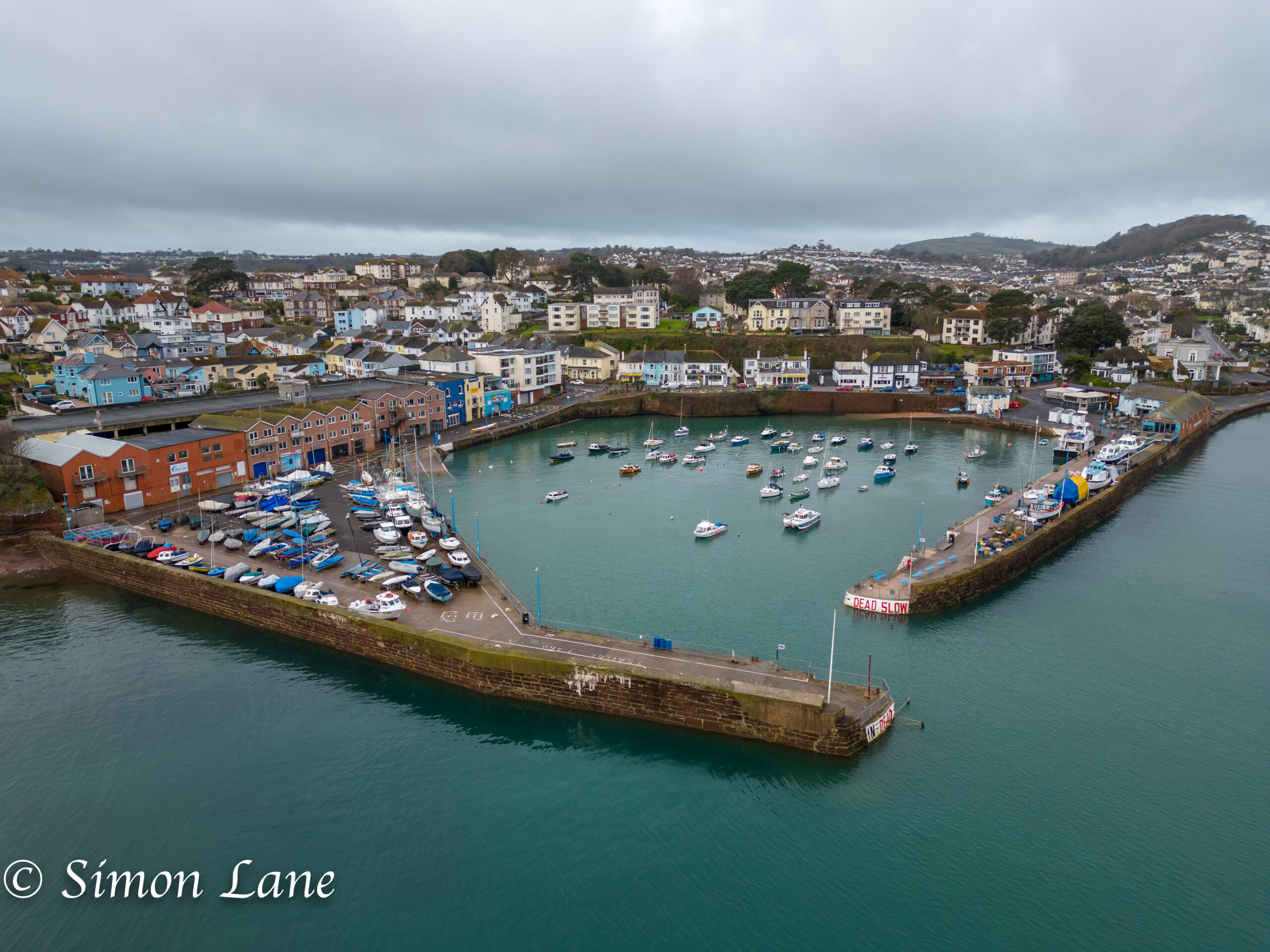 brixham harbour from a drone 1
