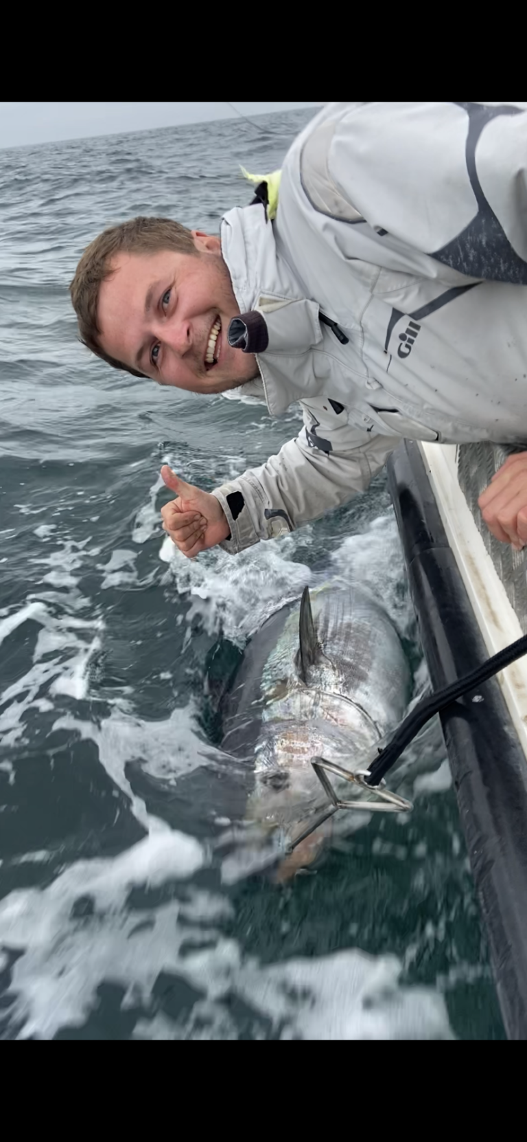 50 Class Reel in Boats Rod Holder at Sea